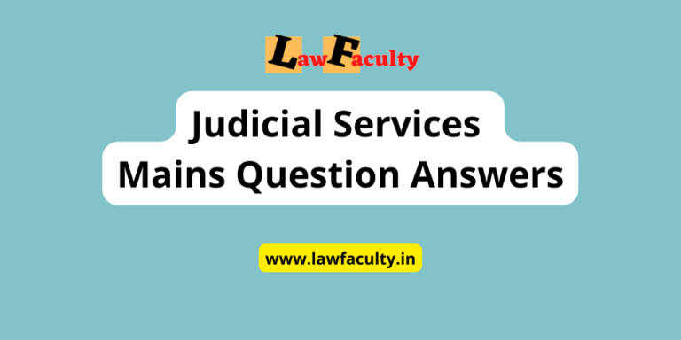 Judicial Services Main Written Examination